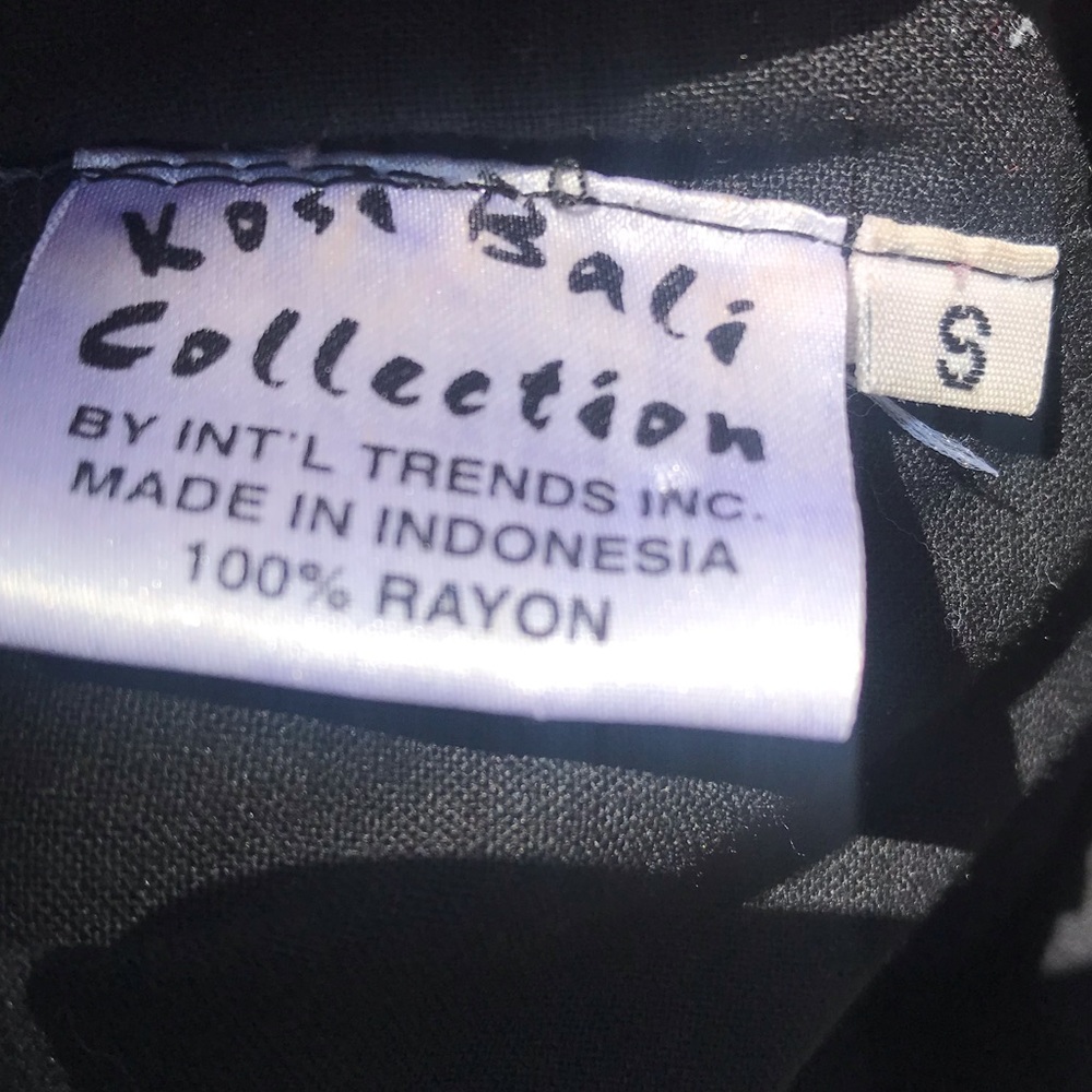 Vintage Patchwork Quilt Batik Mandarin Collar Ray… - image 8